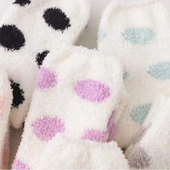 Polkadot Fuzzy Thigh Highs 28 Polkadot Fuzzy Thigh Highs -Clothing Discount Store fuzzy spotted thigh highs socks furry fuzzy fuzzy stockings knee 864