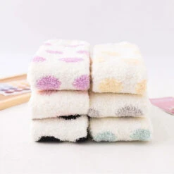 Polkadot Fuzzy Thigh Highs 29 Polkadot Fuzzy Thigh Highs -Clothing Discount Store fuzzy spotted thigh highs socks furry fuzzy fuzzy stockings knee 887