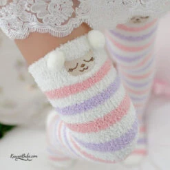 Fuzzy Thigh Highs (15+ Styles) 25 Fuzzy Thigh Highs (15+ Styles) -Clothing Discount Store fuzzy thigh highs 15 styles socks thigh high kawaii babe furry 282