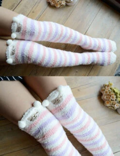 Fuzzy Thigh Highs (15+ Styles) 38 Fuzzy Thigh Highs (15+ Styles) -Clothing Discount Store fuzzy thigh highs 15 styles socks thigh high kawaii babe furry 429