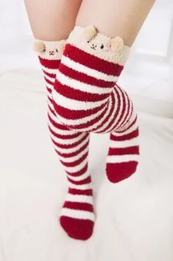 Fuzzy Thigh Highs (15+ Styles) 32 Fuzzy Thigh Highs (15+ Styles) -Clothing Discount Store fuzzy thigh highs 15 styles socks thigh high kawaii babe furry 562