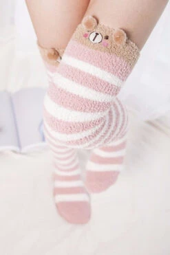 Fuzzy Thigh Highs (15+ Styles) 40 Fuzzy Thigh Highs (15+ Styles) -Clothing Discount Store fuzzy thigh highs 15 styles socks thigh high kawaii babe furry 844