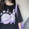 Galaxy Bun Tee -Clothing Discount Store galaxy bun tee galaxy milky outer space outerspace pastel goth shirt kawaii babe 386
