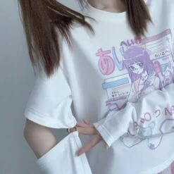 Gaming E-Girl Crop Top With Cuffs -Clothing Discount Store gaming girl crop cuffs arcade baby babygirl gamer shirt ddlg playground 359