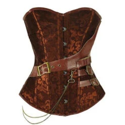 Genuine Steampunk Corsets -Clothing Discount Store genuine steampunk corsets brown buckled s boned corset clockworks corsetry cosplay kawaii babe 142