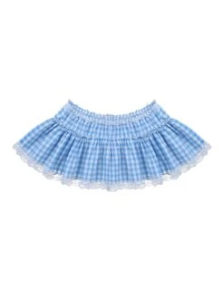 Gingham Micro Skirt -Clothing Discount Store gingham micro skirt blue plaid miniskirt pink ddlg playground 334
