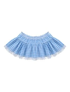 Gingham Micro Skirt -Clothing Discount Store gingham micro skirt blue plaid miniskirt pink ddlg playground 583