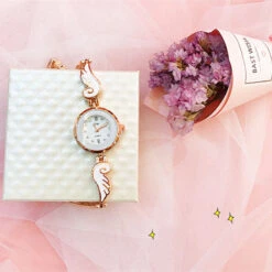 Gold Angel Wing Watch -Clothing Discount Store gold angel wing watch accessories angel wing wings anime bracelet jewelry kawaii babe 462