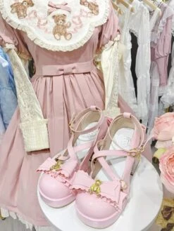 Golden Teddy High Heel Mary Janes -Clothing Discount Store golden teddy bear clear high heel mary janes pumps 191