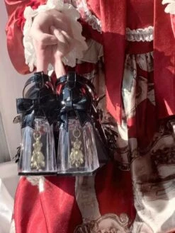 Golden Teddy High Heel Mary Janes -Clothing Discount Store golden teddy bear clear high heel mary janes pumps 423