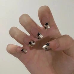 Goth Girl Press On Nails -Clothing Discount Store goth girl press nails false glitter goth gothic kawaii 208