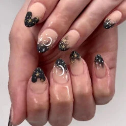 Goth Girl Press On Nails -Clothing Discount Store goth girl press nails false glitter goth gothic kawaii 234