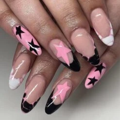 Goth Girl Press On Nails -Clothing Discount Store goth girl press nails false glitter goth gothic kawaii 374