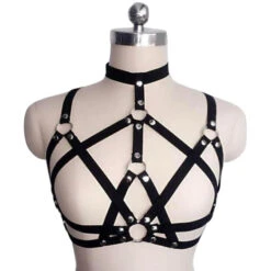 Gothic Harness 11 Gothic Harness -Clothing Discount Store gothic harness bd sm bdsm black leather bondage garter ddlg playground kawaii babe 836