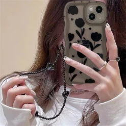 Gothic Tulip IPhone Case With Chain 11 Gothic Tulip IPhone Case With Chain -Clothing Discount Store gothic tulip iphone case chain mobile phone cases tulip iphone case 271