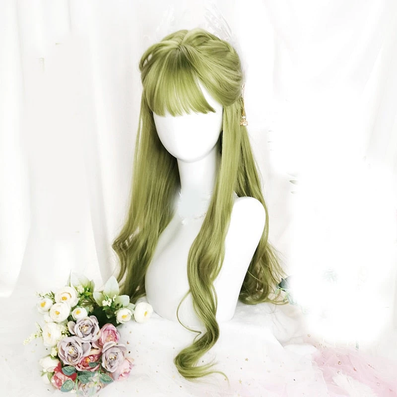 Green Long Wavy Cosplay Wig 4 Green Long Wavy Cosplay Wig - Image 2