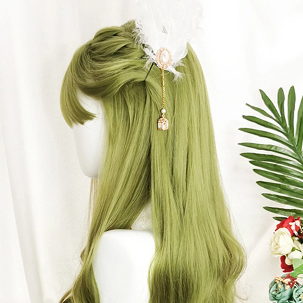 Green Long Wavy Cosplay Wig 7 Green Long Wavy Cosplay Wig - Image 5