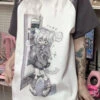 Grey Neko Girl Detachable Sleeve Tee -Clothing Discount Store grey neko girl detachable sleeve tee t shirts anime kawaii long 246