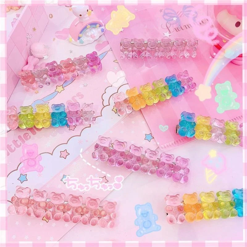 Gummy Bear Hair Clippies 3 Gummy Bear Hair Clippies