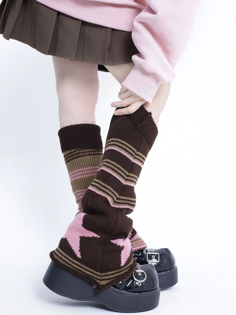 Gyaru Striped Leg Warmers 3 Gyaru Striped Leg Warmers