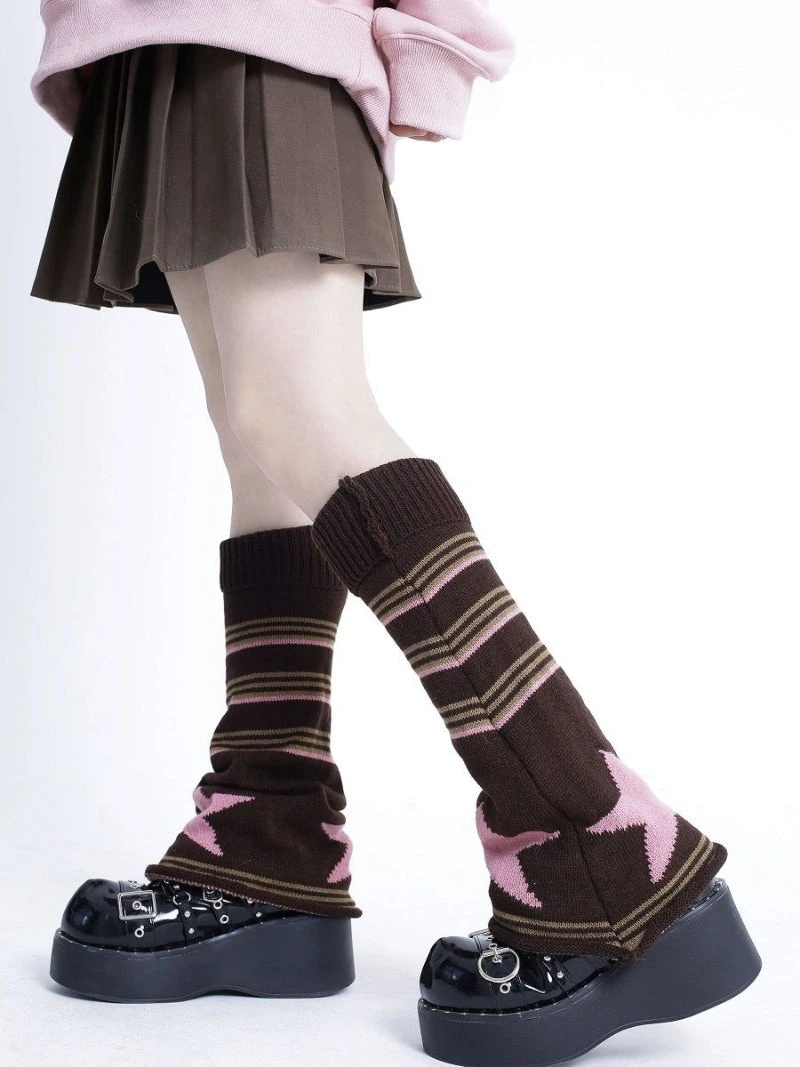 Gyaru Striped Leg Warmers 7 Gyaru Striped Leg Warmers - Image 5