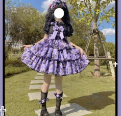 Haunted Halloween Patterned Dress -Clothing Discount Store haunted lolita dress halloween costume costumes dresses ddlg playground 985