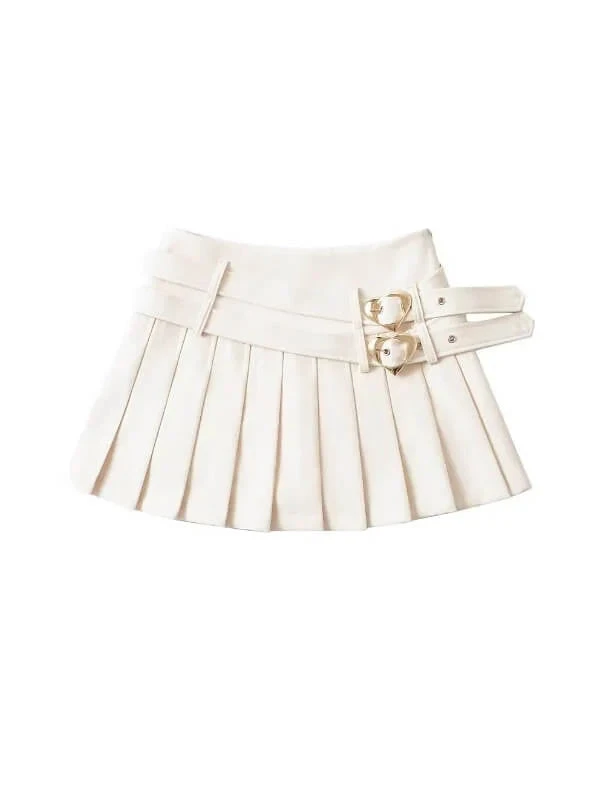 Heart Buckle Pleated Skirt 8 Heart Buckle Pleated Skirt - Image 6