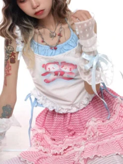 Heartbreak Bunny Cami Top -Clothing Discount Store heartbreak bunny cami top clothing tops kawaii aesthetic bear bears 354