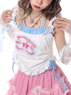 Heartbreak Bunny Cami Top -Clothing Discount Store heartbreak bunny cami top clothing tops kawaii aesthetic bear bears 642