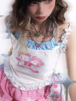 Heartbreak Bunny Cami Top -Clothing Discount Store heartbreak bunny cami top clothing tops kawaii aesthetic bear bears 649
