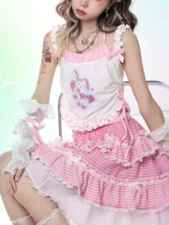 Heartbreak Bunny Cami Top -Clothing Discount Store heartbreak bunny cami top clothing tops kawaii aesthetic bear bears 745