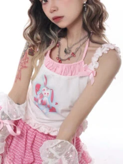 Heartbreak Bunny Cami Top -Clothing Discount Store heartbreak bunny cami top clothing tops kawaii aesthetic bear bears 932