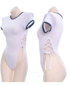 High Slit Bodysuit -Clothing Discount Store high slit bodysuit adult onesie onesies body suit suits bodysuit onesie kawaii babe 517