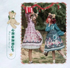 Holiday Wishes Dress -Clothing Discount Store holiday bazaar lolita dress christmas xmas santa 831