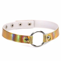 Holographic Chokers -Clothing Discount Store holographic chokers gold circle choker adjustable chirere choke choker choker necklace accessories kawaii babe 707