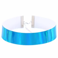 Holographic Chokers -Clothing Discount Store holographic chokers plain blue choker adjustable chirere choke choker choker necklace accessories kawaii babe 681