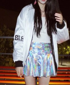 Holographic Pleated Skirt -Clothing Discount Store holographic pleated skirt harajuku fashion hipster k pop skirts kawaii babe 340