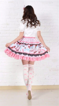 Ice Cream Shoppe Skirt 35 Ice Cream Shoppe Skirt -Clothing Discount Store ice cream shoppe skirt baked goods bakery bow bows candies skirts kawaii babe 870