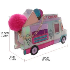 Icecream Truck Handbag -Clothing Discount Store icecream truck handbag 3d holographic pastel purse 887