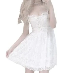 Innocent White Lace Dress 17 Innocent White Lace Dress -Clothing Discount Store innocent white lace dress bridal shower bride dresses kawaii babe 919