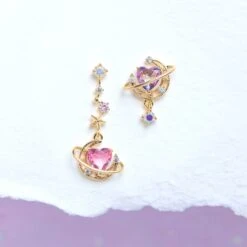 Interplanetary Love Earrings 18 Interplanetary Love Earrings -Clothing Discount Store interplanetary love earrings crystal jewelry dangle drop kawaii babe 178