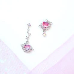 Interplanetary Love Earrings 16 Interplanetary Love Earrings -Clothing Discount Store interplanetary love earrings silver crystal jewelry dangle drop kawaii babe 559