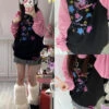 Starry Pastel Goth Sweater -Clothing Discount Store interstellar energy starry pastel goth long sleeve tee sweater 307