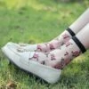 Invisible Floral Socks -Clothing Discount Store invisible floral socks clear red roses ankle flower flowers ddlg playground 643