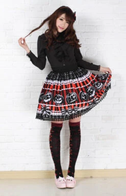Jack-O-Lantern Skirt 19 Jack-O-Lantern Skirt -Clothing Discount Store jack o lantern skirt creepy cute egl egl community gore goth skirts kawaii babe 495