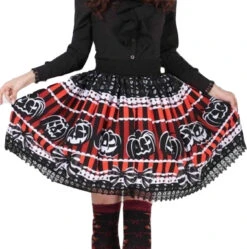 Jack-O-Lantern Skirt 14 Jack-O-Lantern Skirt -Clothing Discount Store jack o lantern skirt creepy cute egl egl community gore goth skirts kawaii babe 499