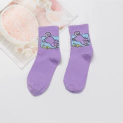 Japanese Dino Socks -Clothing Discount Store japanese dino socks purple cat ankle socks cotton dino dinosaurs green dinosaur socks kawaii babe 731