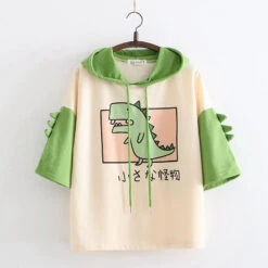 Japanese Hooded Dino Tee 15 Japanese Hooded Dino Tee -Clothing Discount Store japanese hooded dino tee belly shirt shirts crop crop top shirt kawaii babe 888