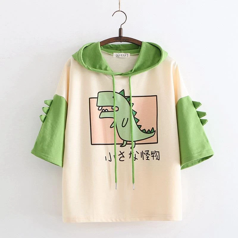 Japanese Hooded Dino Tee 5 Japanese Hooded Dino Tee - Image 3