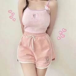 Kawaii Athletic Shorts -Clothing Discount Store kawaii athletic shorts cinnamoroll my melody sanrio short shorts shorts babe 650